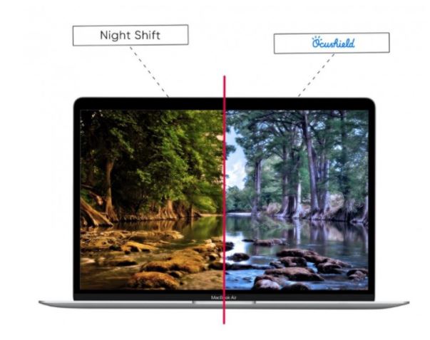 Ocushield • Fólie pro monitory s filtrem  blue-light  • MacBook Pro 15" (344x223