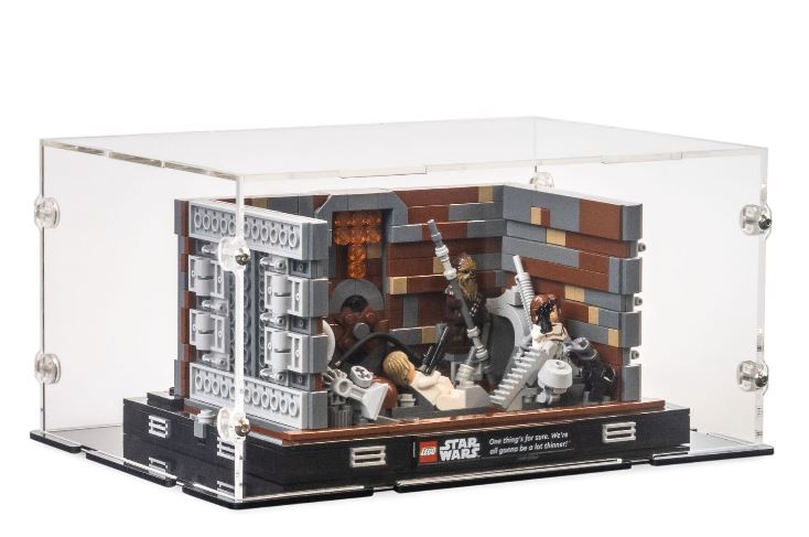 IDISPLAYIT • Vitrína na  LEGO®- pro Star Trash Compactor 75339, nebo Run Diorama