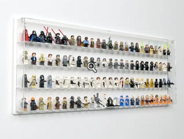 IDISPLAYIT • box na LEGO®- 100 minifigurek " nástěný" WHITE